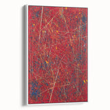 Fiery Abstract Expressionist Wall Art – Bold Red Canvas Print