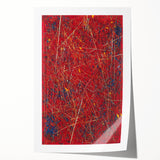 Fiery Abstract Expressionist Wall Art – Bold Red Canvas Print
