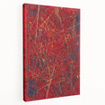 Fiery Abstract Expressionist Wall Art – Bold Red Canvas Print