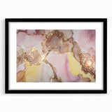 Sophisticated Abstract Art Design – Blush Pink & Gold Canvas
