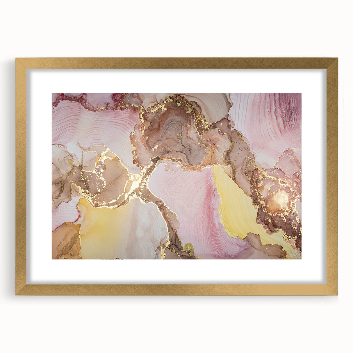 Sophisticated Abstract Art Design – Blush Pink & Gold Canvas