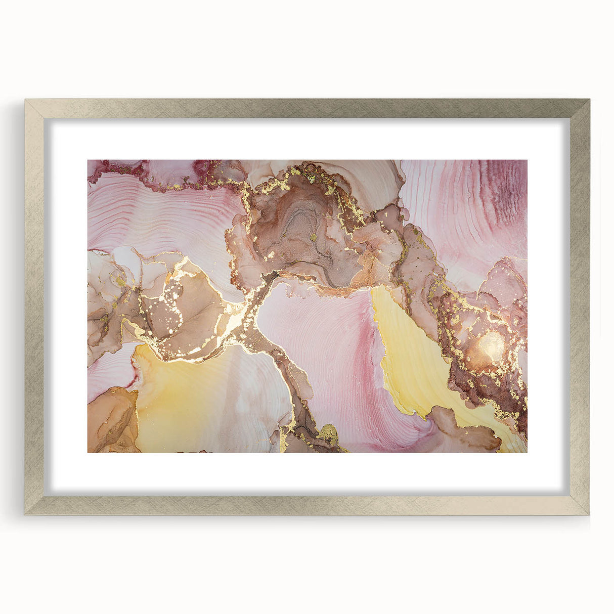 Sophisticated Abstract Art Design – Blush Pink & Gold Canvas