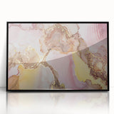 Sophisticated Abstract Art Design – Blush Pink & Gold Canvas