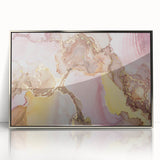 Sophisticated Abstract Art Design – Blush Pink & Gold Canvas