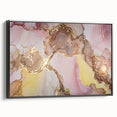 Sophisticated Abstract Art Design – Blush Pink & Gold Canvas