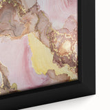 Sophisticated Abstract Art Design – Blush Pink & Gold Canvas