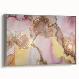 Sophisticated Abstract Art Design – Blush Pink & Gold Canvas