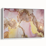 Sophisticated Abstract Art Design – Blush Pink & Gold Canvas