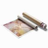 Sophisticated Abstract Art Design – Blush Pink & Gold Canvas