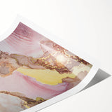 Sophisticated Abstract Art Design – Blush Pink & Gold Canvas