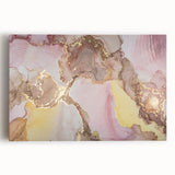 Sophisticated Abstract Art Design – Blush Pink & Gold Canvas