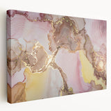 Sophisticated Abstract Art Design – Blush Pink & Gold Canvas