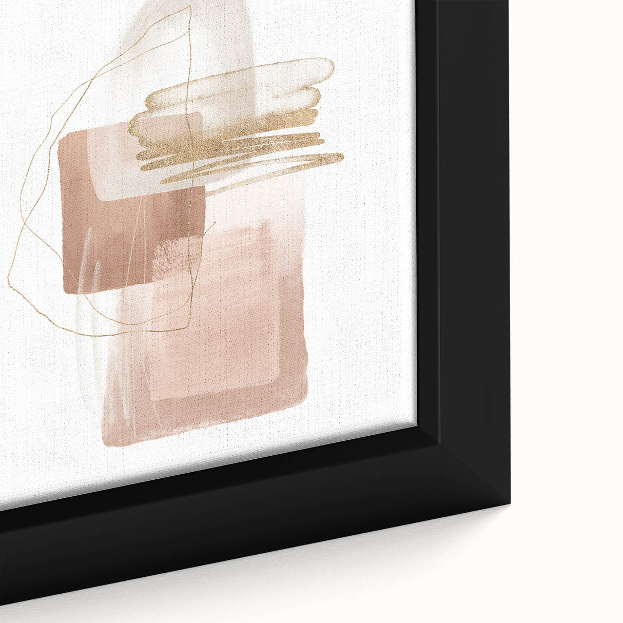 Geometric minimalist abstract wall art – soft neutral canvas print