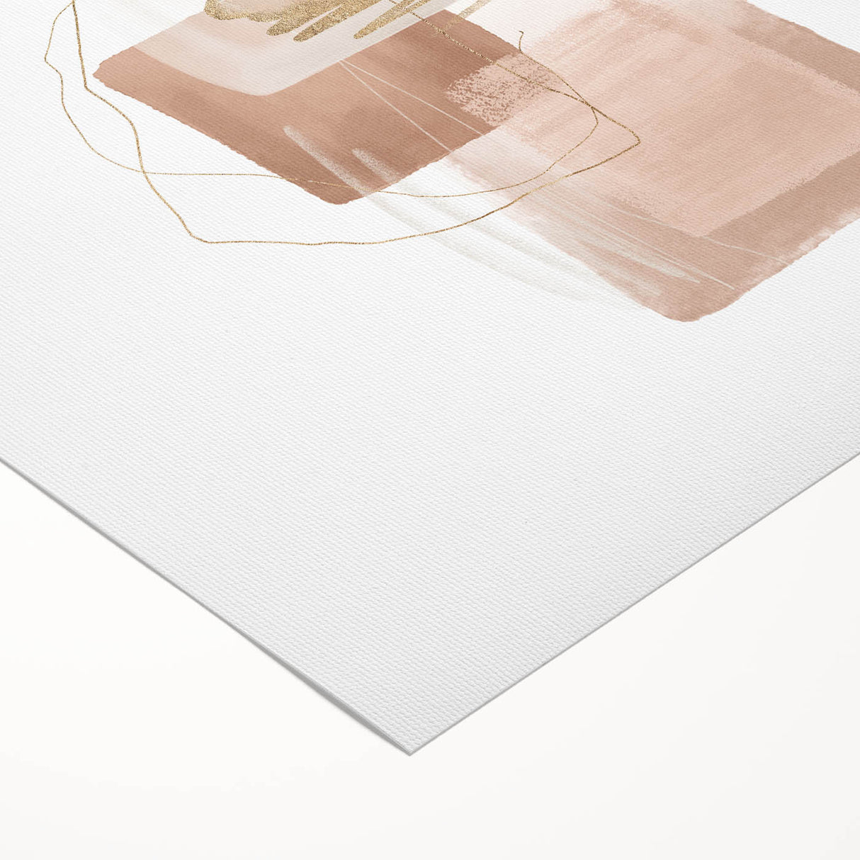 Geometric minimalist abstract wall art – soft neutral canvas print