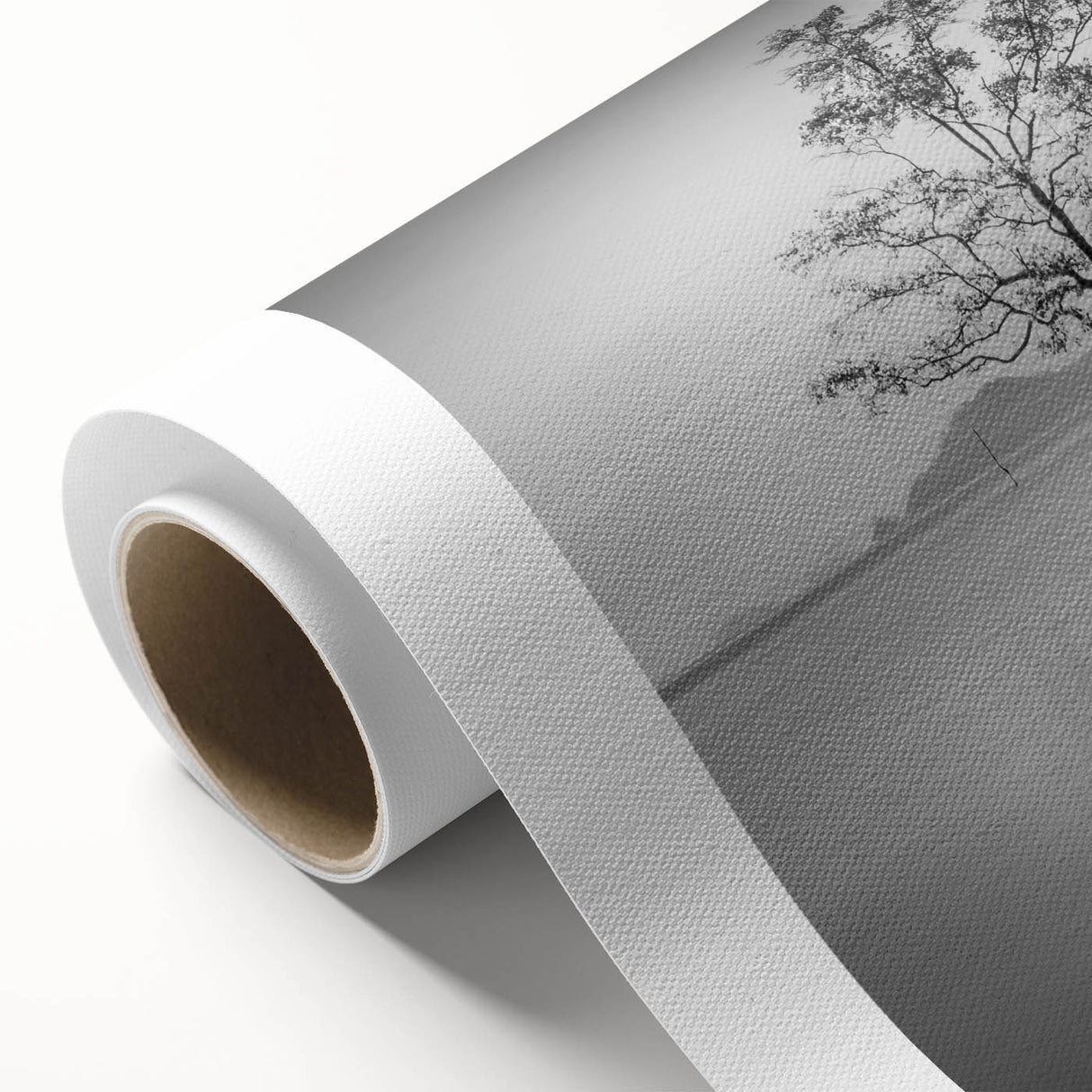 Minimalist Mountain Wall Art – Tree Reflections in Calm Waters