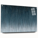 Large Modern Art Piece - Dark Blue & Gold Abstract Print