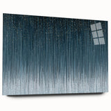 Large Modern Art Piece - Dark Blue & Gold Abstract Print