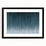 Large Modern Art Piece - Dark Blue & Gold Abstract Print