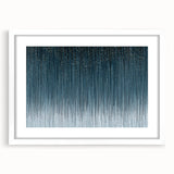 Large Modern Art Piece - Dark Blue & Gold Abstract Print