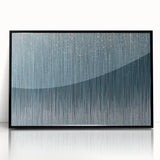 Large Modern Art Piece - Dark Blue & Gold Abstract Print