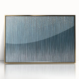 Large Modern Art Piece - Dark Blue & Gold Abstract Print