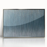 Large Modern Art Piece - Dark Blue & Gold Abstract Print