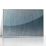 Large Modern Art Piece - Dark Blue & Gold Abstract Print