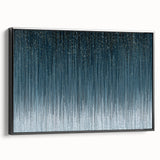 Large Modern Art Piece - Dark Blue & Gold Abstract Print