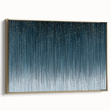 Large Modern Art Piece - Dark Blue & Gold Abstract Print