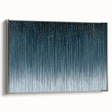 Large Modern Art Piece - Dark Blue & Gold Abstract Print