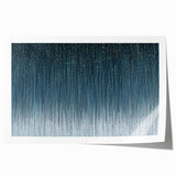 Large Modern Art Piece - Dark Blue & Gold Abstract Print