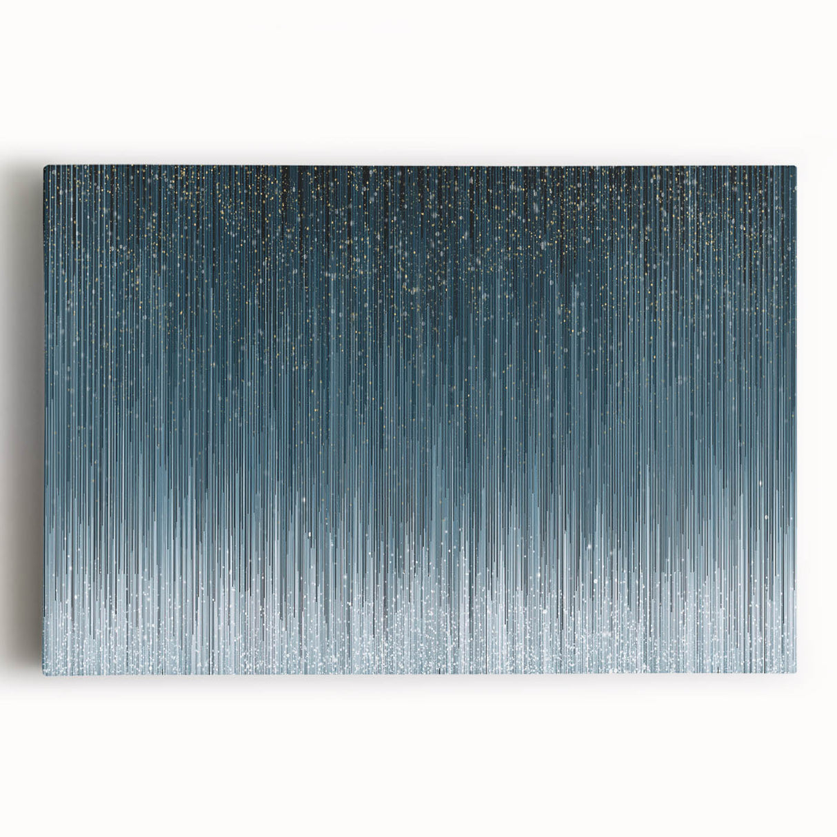 Large Modern Art Piece - Dark Blue & Gold Abstract Print