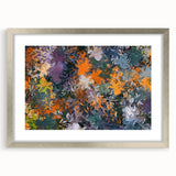Abstract Canvas Wall Art – Vibrant Floral Modern Painting in Green & Orange
