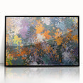 Abstract Canvas Wall Art – Vibrant Floral Modern Painting in Green & Orange