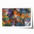 Abstract Canvas Wall Art – Vibrant Floral Modern Painting in Green & Orange