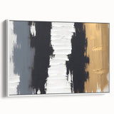Exclusive Textured Acrylic Art Pieces - Luxe Neutrals in Vertical Flow