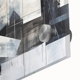 Modern Black and White Geometric Wall Art - Abstract Canvas