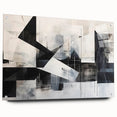Modern Black and White Geometric Wall Art - Abstract Canvas