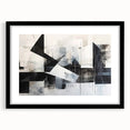 Modern Black and White Geometric Wall Art - Abstract Canvas