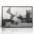 Modern Black and White Geometric Wall Art - Abstract Canvas