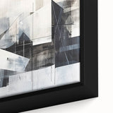 Modern Black and White Geometric Wall Art - Abstract Canvas