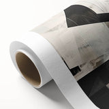 Modern Black and White Geometric Wall Art - Abstract Canvas