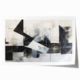Modern Black and White Geometric Wall Art - Abstract Canvas