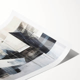 Modern Black and White Geometric Wall Art - Abstract Canvas