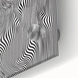 Wavy Monochrome Illusion – Geometric Abstract Art Prints