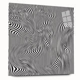Wavy Monochrome Illusion – Geometric Abstract Art Prints