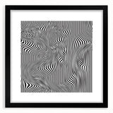 Wavy Monochrome Illusion – Geometric Abstract Art Prints
