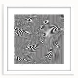 Wavy Monochrome Illusion – Geometric Abstract Art Prints