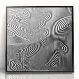Wavy Monochrome Illusion – Geometric Abstract Art Prints