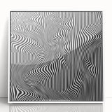 Wavy Monochrome Illusion – Geometric Abstract Art Prints